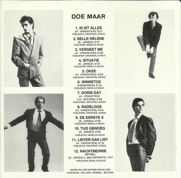 Doe Maar : Doris Day En Andere Stukken (Album,Reissue)