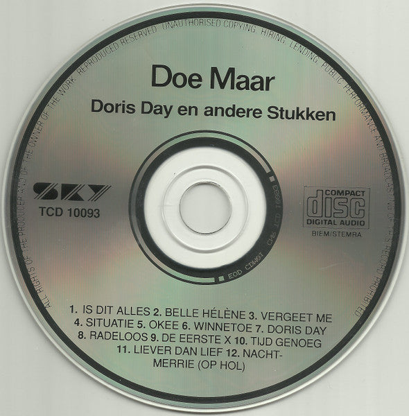 Doe Maar : Doris Day En Andere Stukken (Album,Reissue)