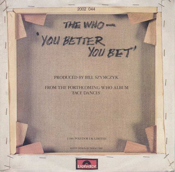 Who, The : You Better You Bet (7",45 RPM,Single)