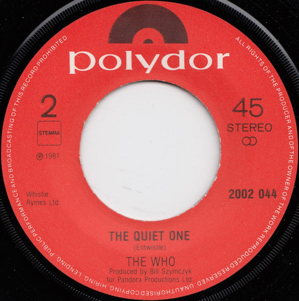 Who, The : You Better You Bet (7",45 RPM,Single)