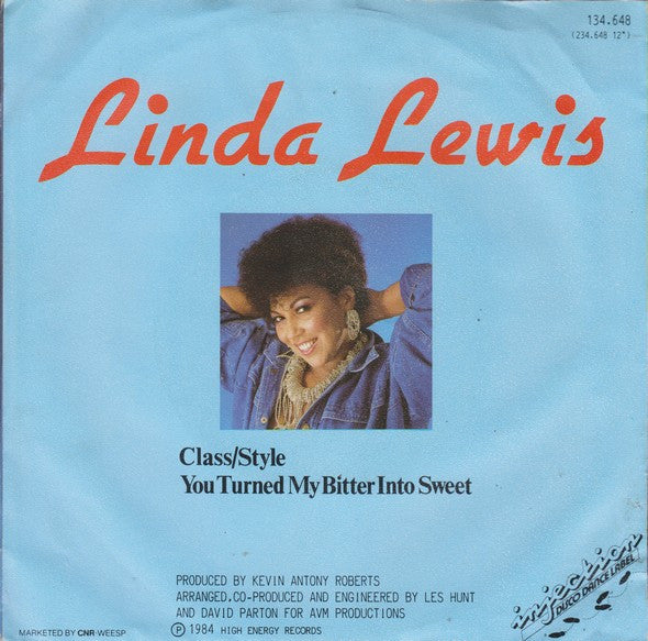 Linda Lewis : Class/Style / You Turned My Bitter Into Sweet (7",45 RPM,Single)