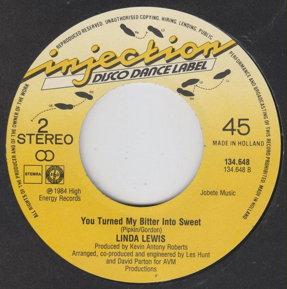 Linda Lewis : Class/Style / You Turned My Bitter Into Sweet (7",45 RPM,Single)