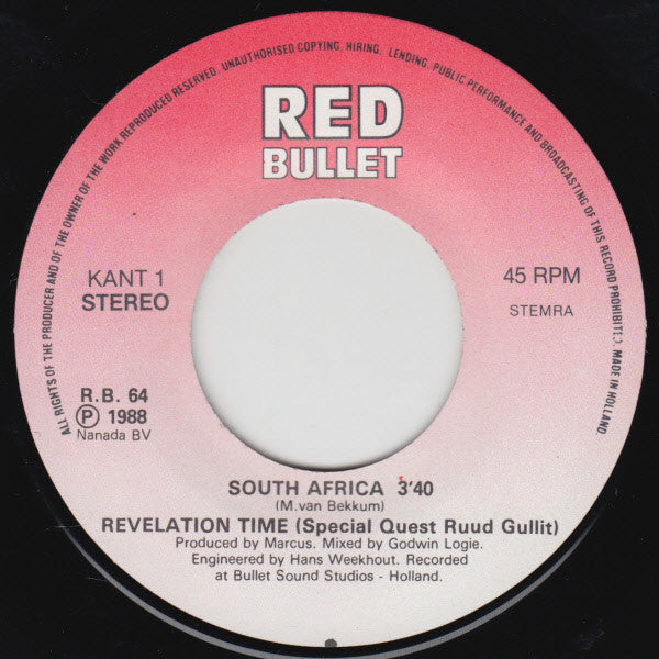 Revelation Time Special Guest: Ruud Gullit : South Africa (7", Single)