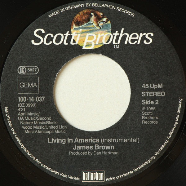 James Brown : Living In America   (7",45 RPM,Single,Stereo)