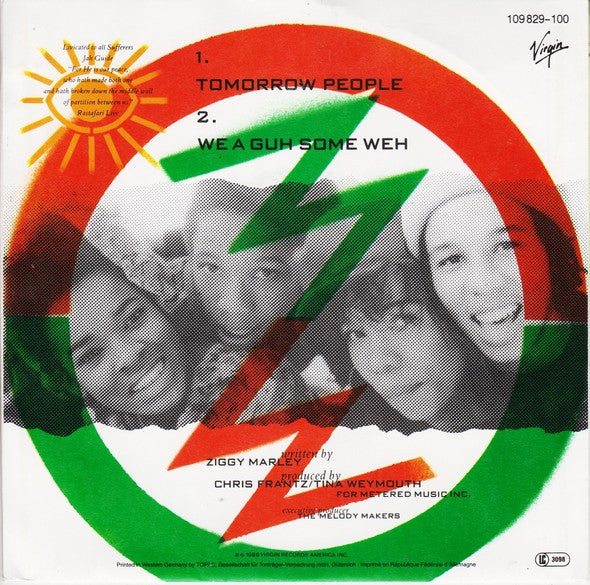 Ziggy Marley And The Melody Makers : Tomorrow People (7",45 RPM,Single)