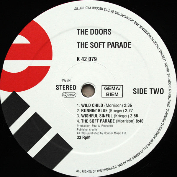 Doors, The : The Soft Parade (LP,Album,Reissue,Stereo)