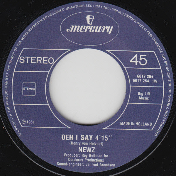 Newz (2) : Oeh I Say (7",45 RPM,Single)
