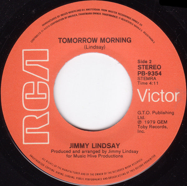 Jimmy Lindsay : Ain't No Sunshine / Tomorrow Morning (7",Single)