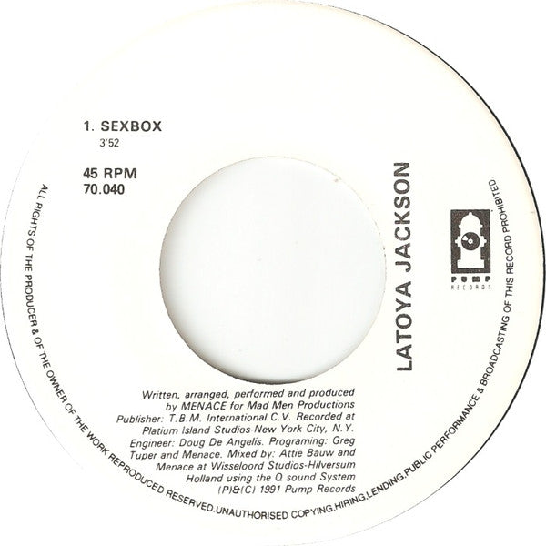 La Toya Jackson : Sexbox (7",45 RPM,Single)