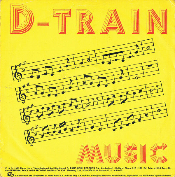 D-Train : Music (7",45 RPM,Single,Stereo)