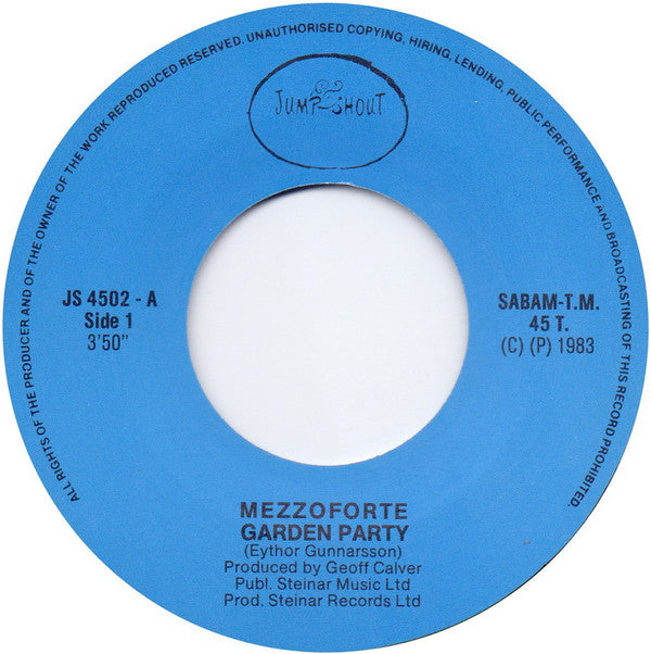 Mezzoforte : Garden Party (7",45 RPM)