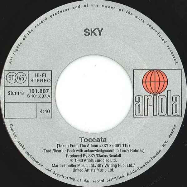 Sky (4) : Toccata (7",45 RPM)