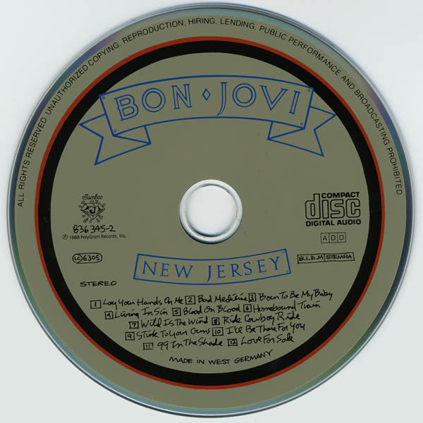 Bon Jovi : New Jersey (Album,Repress)