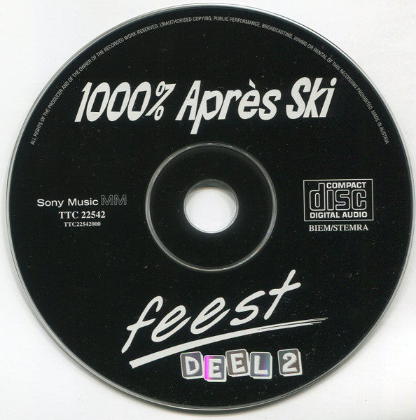 Various : 1000% Après Ski Feest Deel 2 (Compilation)