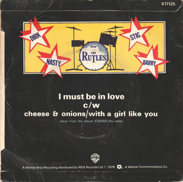 Rutles, The : I Must Be In Love / Cheese & Onions / With A Girl Like You (7",Single,Stereo)