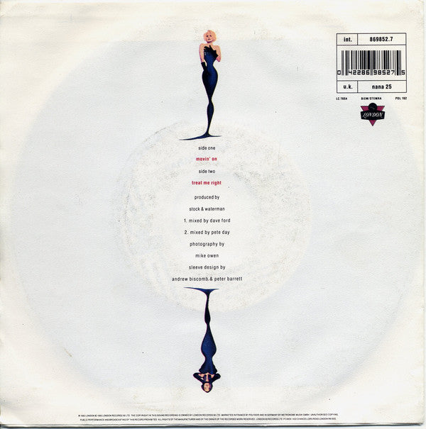 Bananarama : Movin' On (7",45 RPM,Single,Stereo)