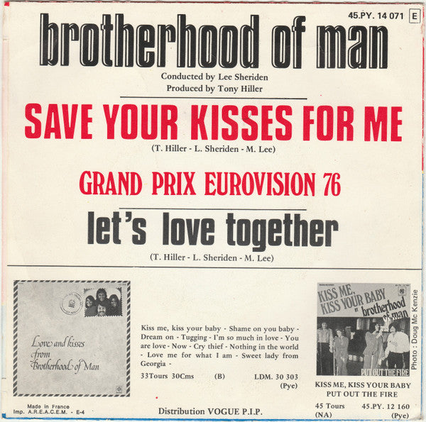 Brotherhood Of Man : Save Your Kisses For Me (7",45 RPM,Single)
