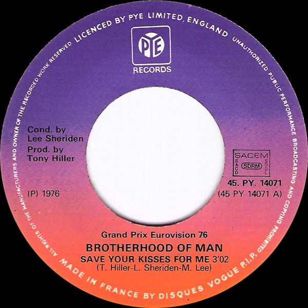 Brotherhood Of Man : Save Your Kisses For Me (7",45 RPM,Single)