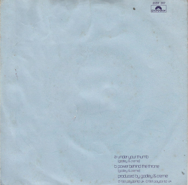 Godley & Creme : Under Your Thumb (7",Single,45 RPM)