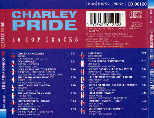 Charley Pride : 16 Top Tracks (Compilation)