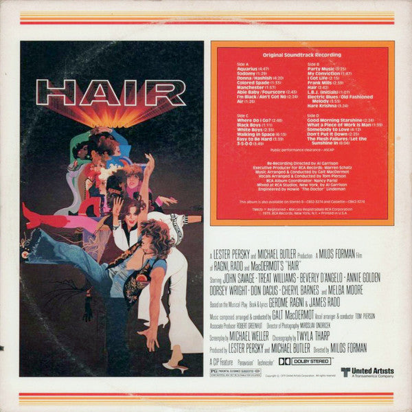 Galt MacDermot : Hair (Original Soundtrack Recording) (LP,Album)