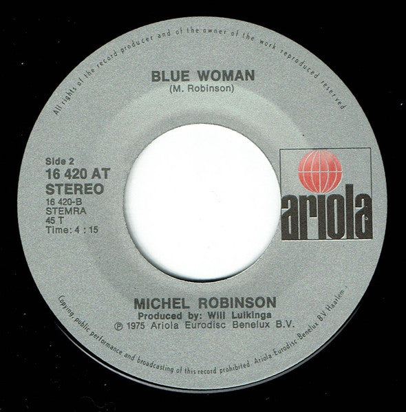 Michael Robinson (10) : Thanks For My Day / Blue Woman (7",45 RPM,Single)