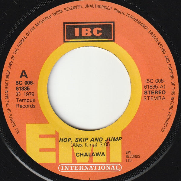 Chalawa : Hop, Skip And Jump (7",45 RPM,Single,Stereo)
