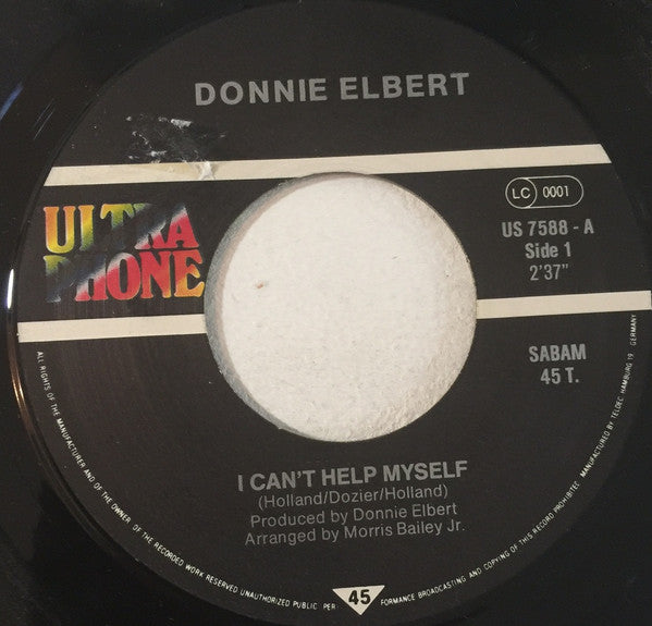 Donnie Elbert : I Can't Help Myself (7",45 RPM,Single)