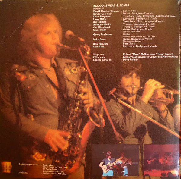 Blood, Sweat And Tears Featuring David Clayton-Thomas : In Concert (LP,Album)