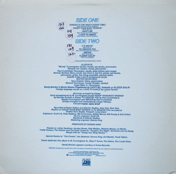 Kleeer : I Love To Dance (LP,Album,Stereo)