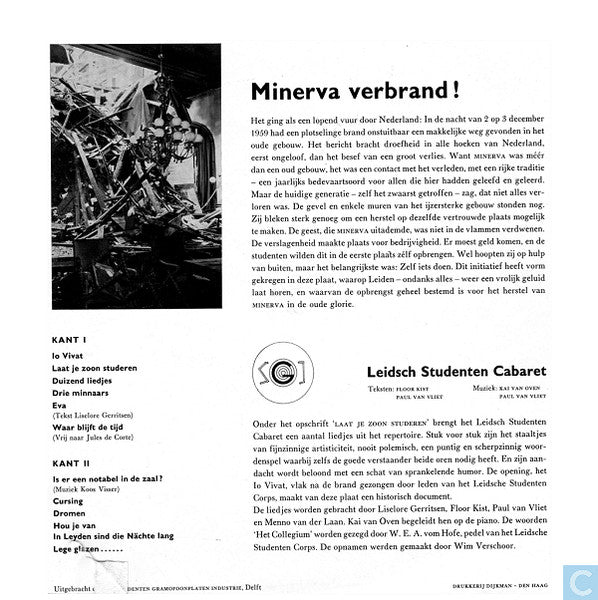 Leidsch Studenten Cabaret : Laat Je Zoon Studeren (LP,10",Album)