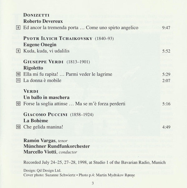 Ramón Vargas, Münchner Rundfunkorchester, Marcello Viotti : L'amour, L'amour ()