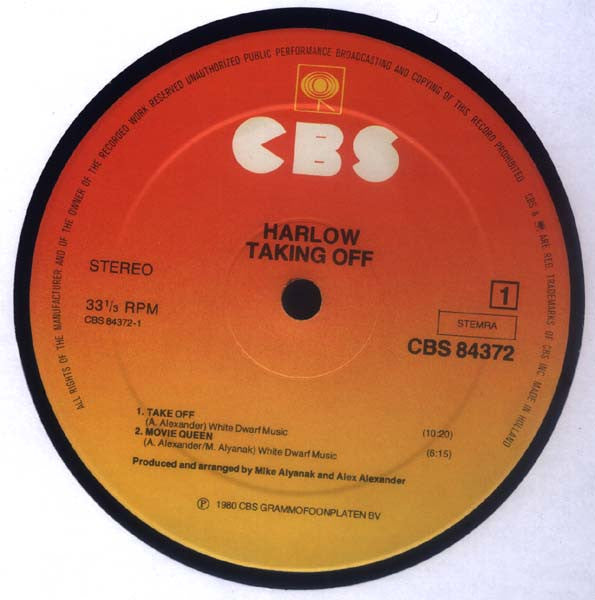 Harlow (2) : Taking Off (LP,Album)