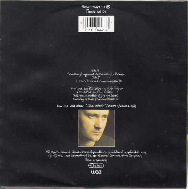 Phil Collins : Something Happened On The Way To Heaven (7",45 RPM,Single,Stereo)
