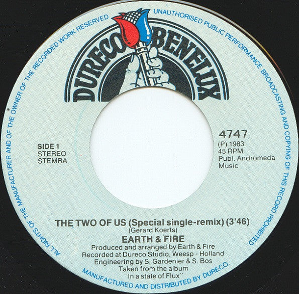 Earth And Fire : The Two Of Us (Special Single-Remix) (7",45 RPM,Single)