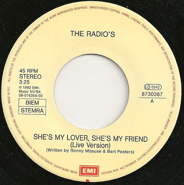 Radios, The : She's My Lover, She's My Friend (Live) (7",45 RPM,Single)