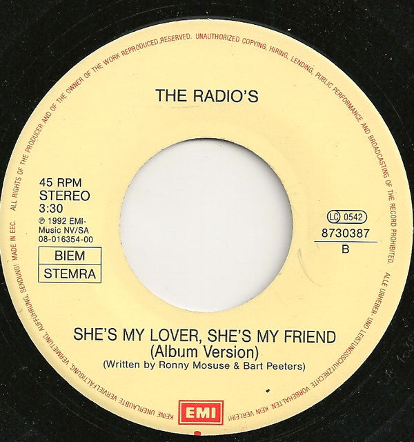 Radios, The : She's My Lover, She's My Friend (Live) (7",45 RPM,Single)