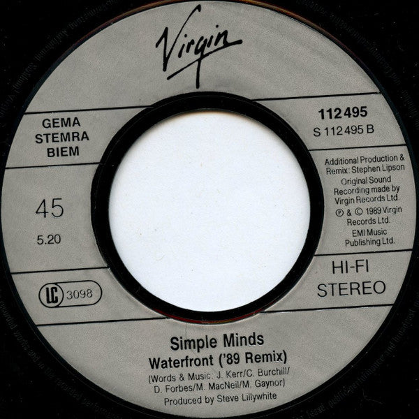 Simple Minds : Kick It In (7",45 RPM,Single,Stereo)
