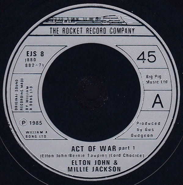 Elton John, Millie Jackson : Act Of War  (7",45 RPM,Single)