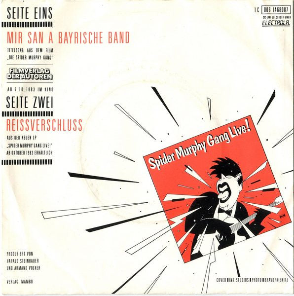 Spider Murphy Gang : Mir San A Bayrische Band (7",45 RPM,Single)
