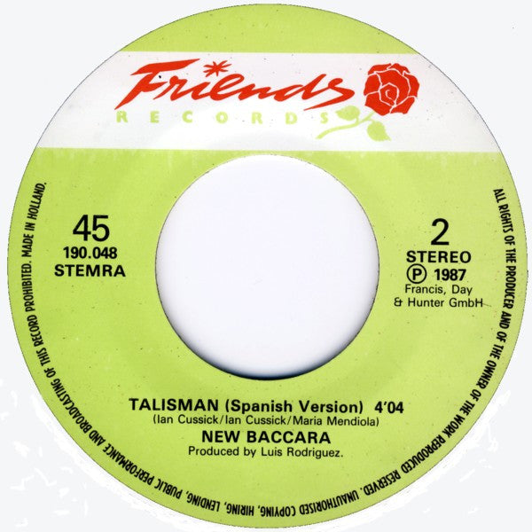 New Baccara : Call Me Up (7",Single,45 RPM)