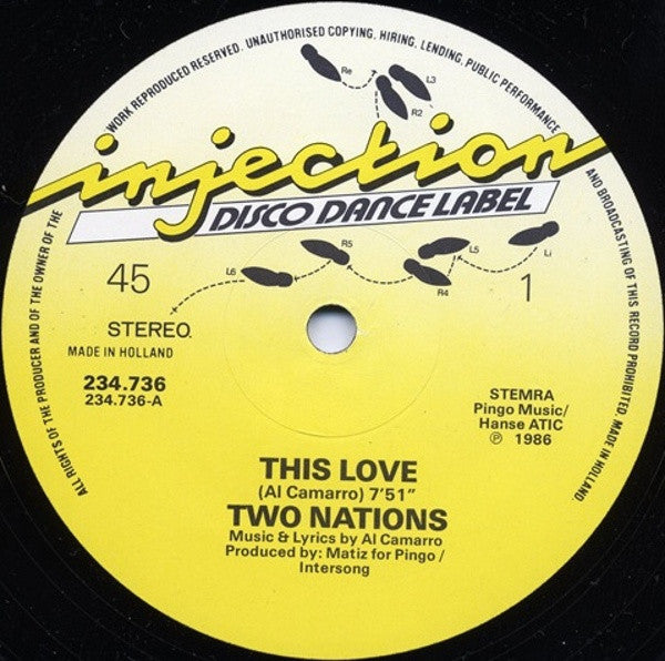 Two Nations : This Love (12",45 RPM,Maxi-Single)