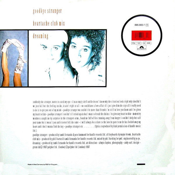 Pepsi & Shirlie : Goodbye Stranger (12",45 RPM)