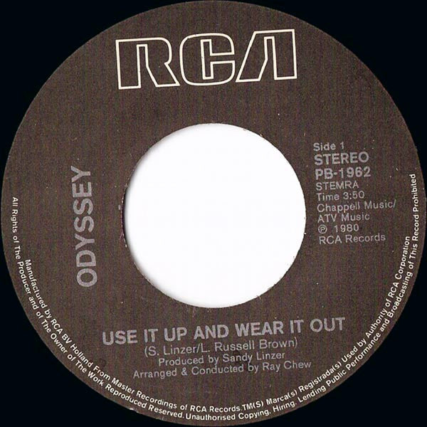 Odyssey (2) : Use It Up And Wear It Out (7",Single,45 RPM)