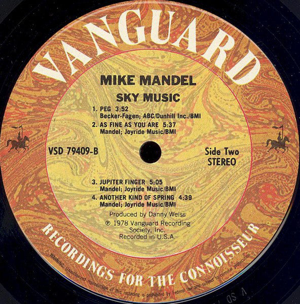 Mike Mandel : Sky Music (LP,Album)