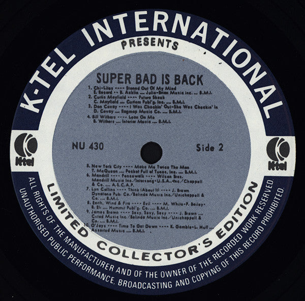 Various : Super Bad Is Back (LP,Compilation,Limited Edition)