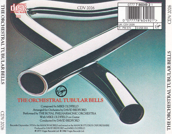 Royal Philharmonic Orchestra With Mike Oldfield : The Orchestral Tubular Bells (Album,Reissue,Stereo)