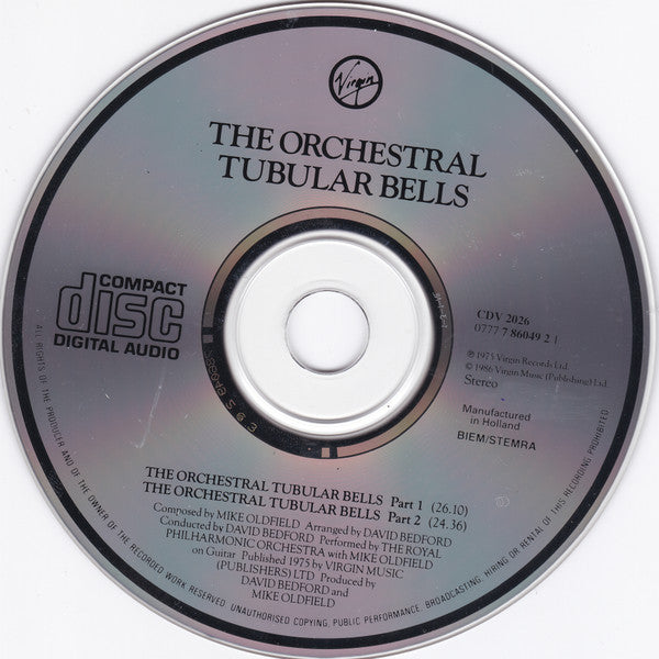 Royal Philharmonic Orchestra With Mike Oldfield : The Orchestral Tubular Bells (Album,Reissue,Stereo)