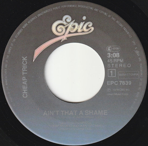 Cheap Trick : Ain't That A Shame (7",45 RPM,Single,Stereo)