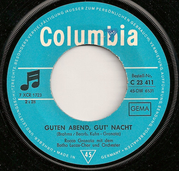 Rocco Granata : Guten Abend, Gut' Nacht / Der Weg Zurück Nach Haus (7",45 RPM,Single)